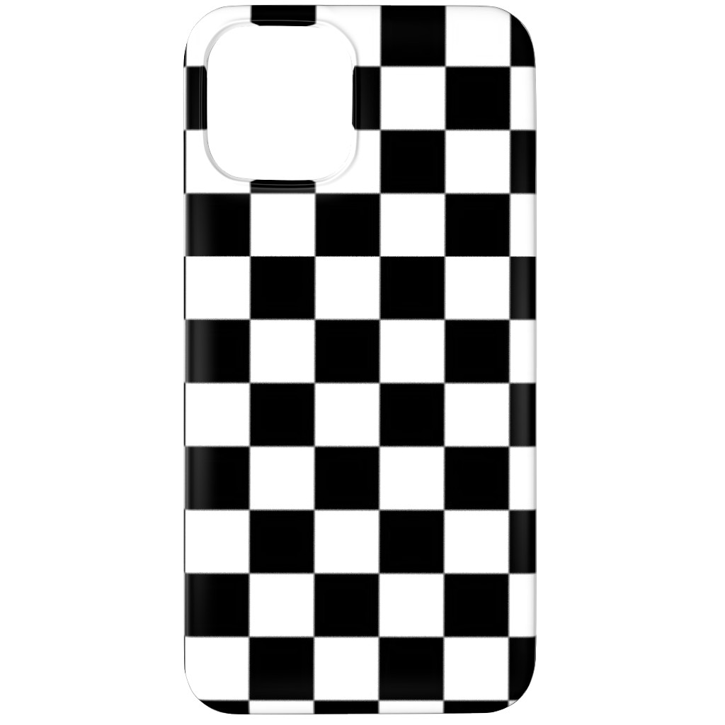 Checker - Black and White Phone Case, Slim Case, Matte, iPhone 11 Pro, Black, Black