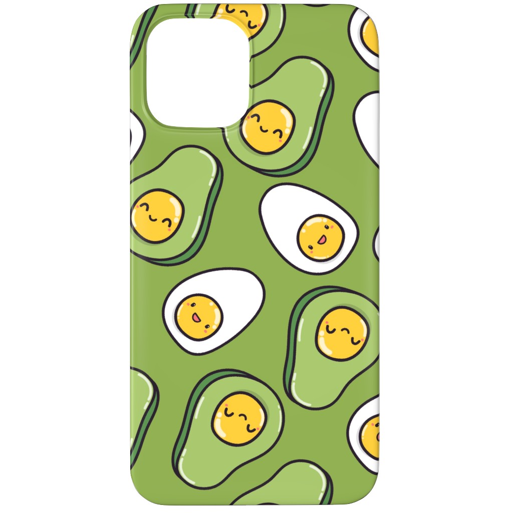Cute Egg and Avocado - Green Phone Case, Slim Case, Matte, iPhone 11 Pro, Green