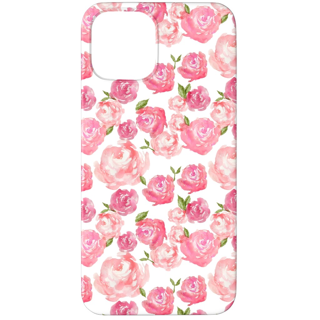 Watercolor Floral - Pink Phone Case, Slim Case, Matte, iPhone 11 Pro, Pink