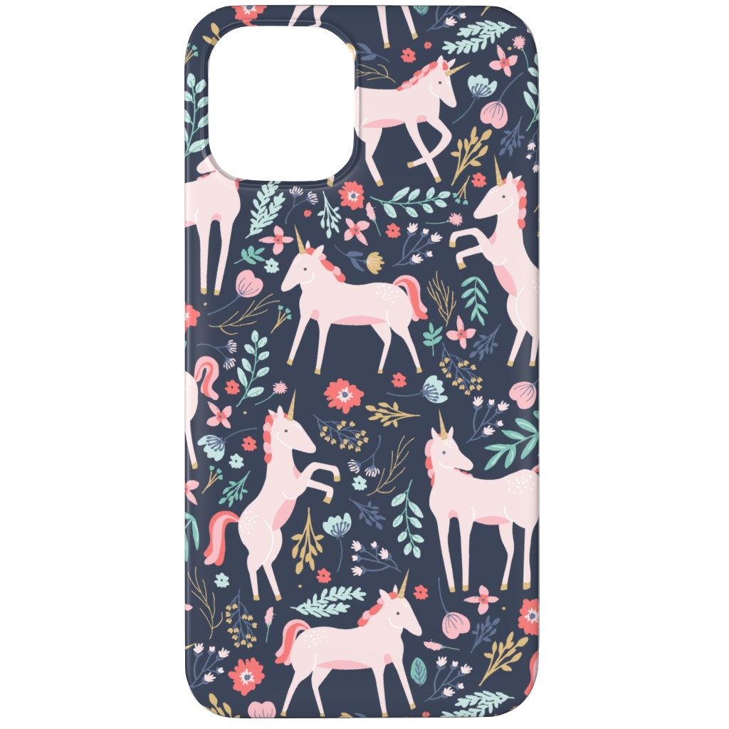 Unicorn Fields Phone Case, Slim Case, Matte, iPhone 11 Pro, Multicolor, Navy