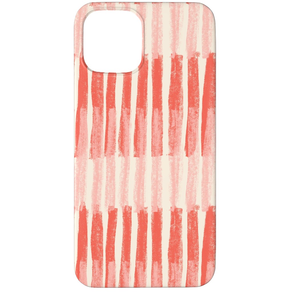 Strips - Coral Phone Case, Slim Case, Matte, iPhone 11 Pro, Pink, Bright Pink