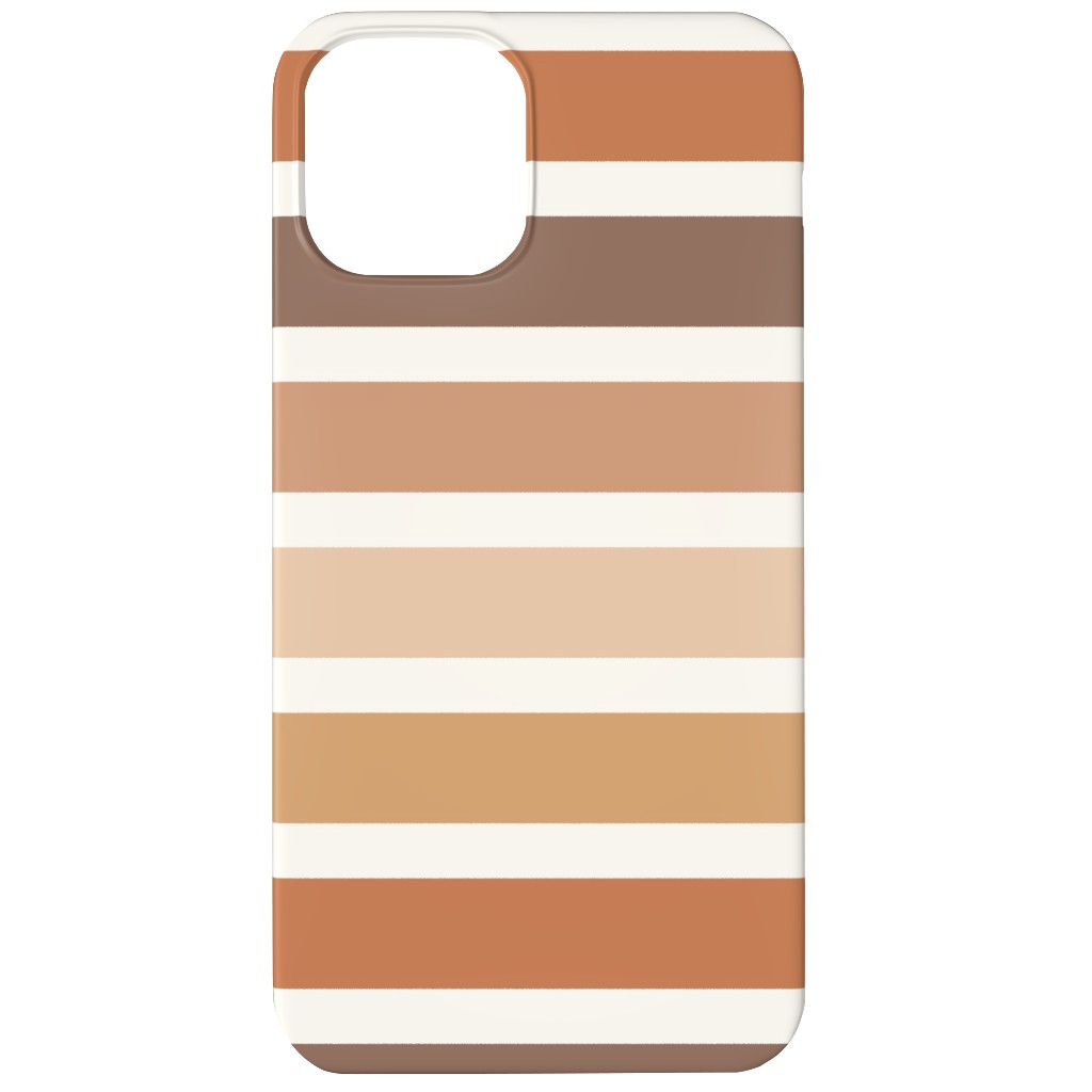 Retro Summer Stripe - Warm Tones Phone Case, Silicone Liner Case, Matte, iPhone 11, Pink