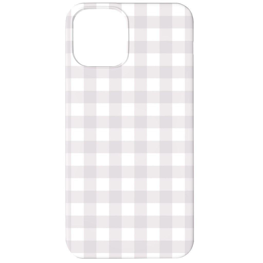 Gingham Check Phone Case, Silicone Liner Case, Matte, iPhone 11, Gray, Silver Lining