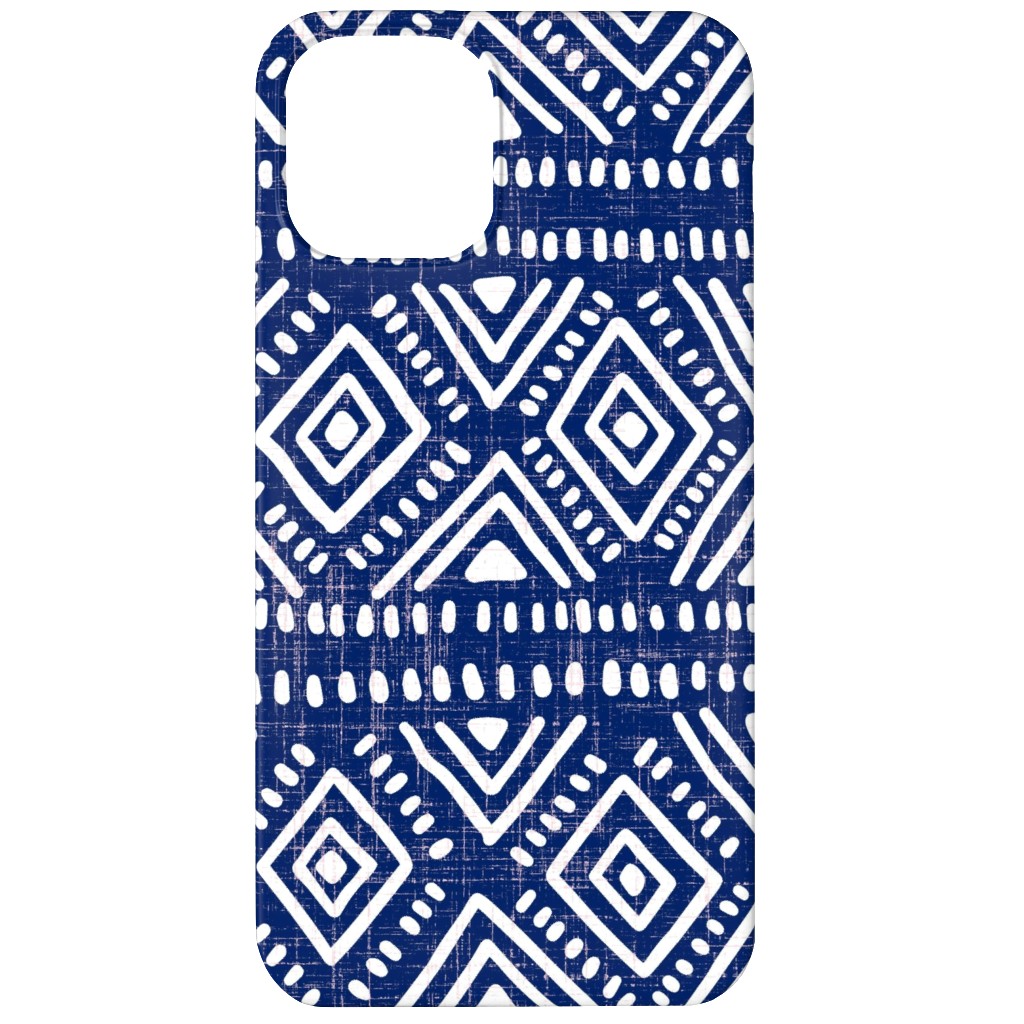 Abstract Diamonds - Navy Phone Case, Silicone Liner Case, Matte, iPhone 11, Blue, True Blue
