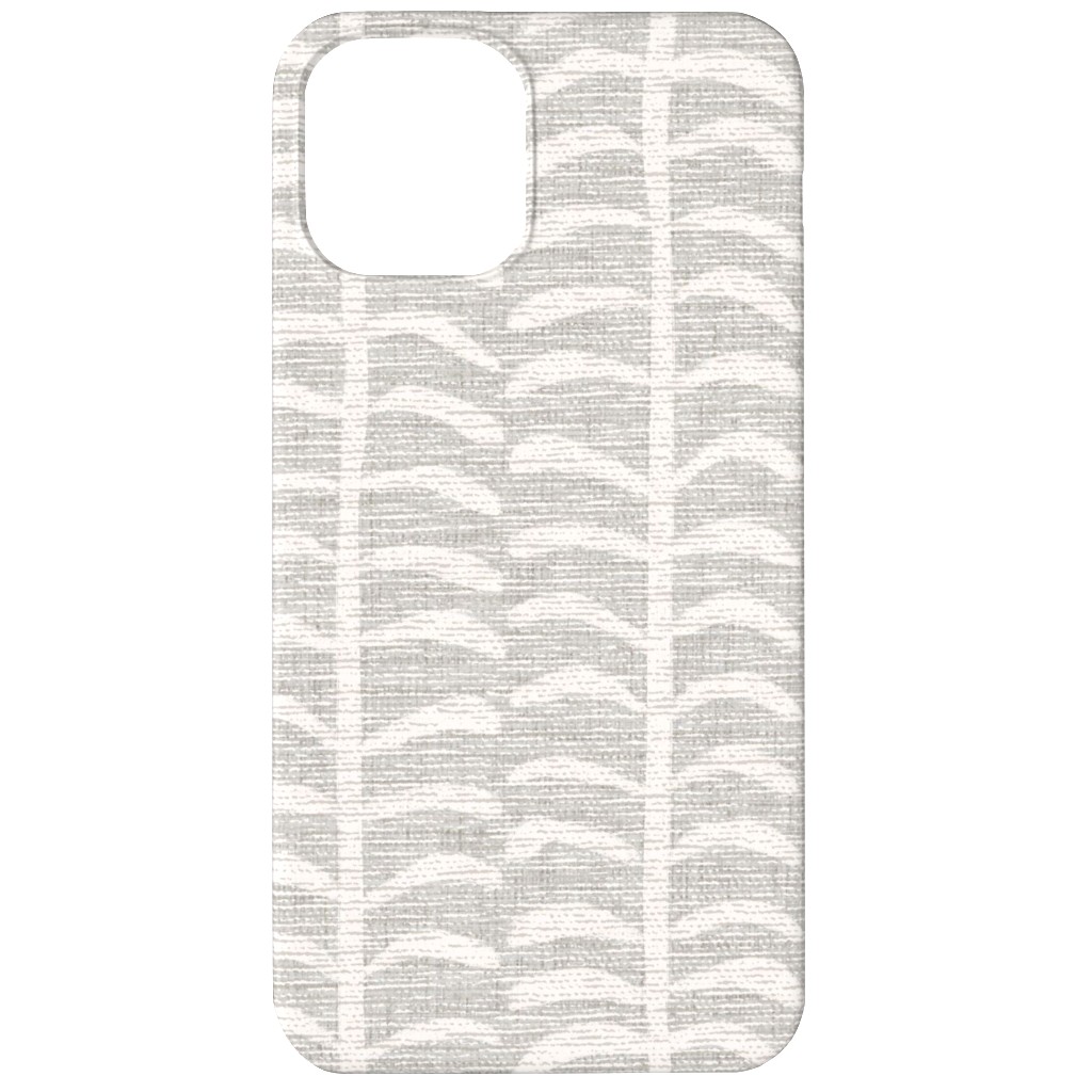 Grasscloth Vine - Neutral Phone Case, Silicone Liner Case, Matte, iPhone 11, Gray