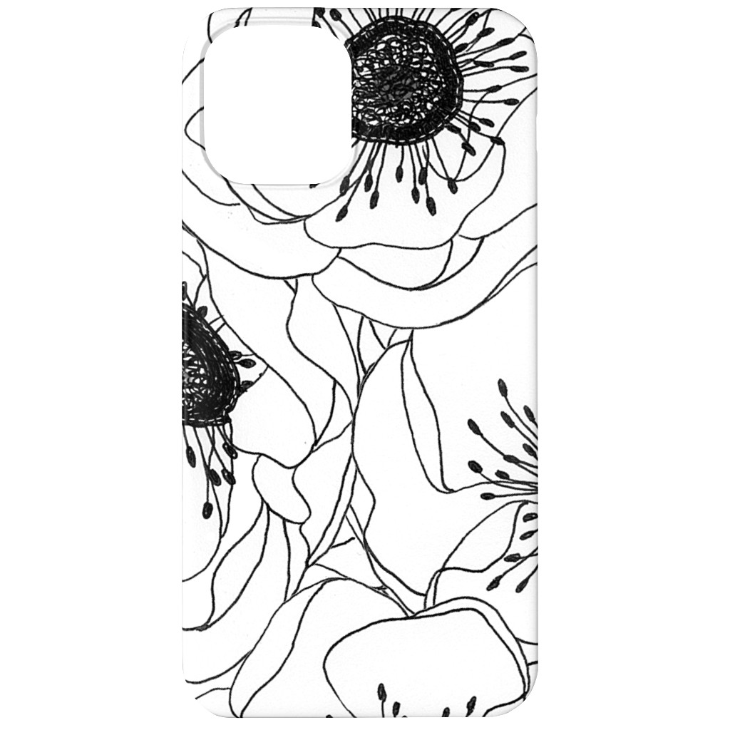 White Anemones - Neutral Phone Case, Silicone Liner Case, Matte, iPhone 11, White, White