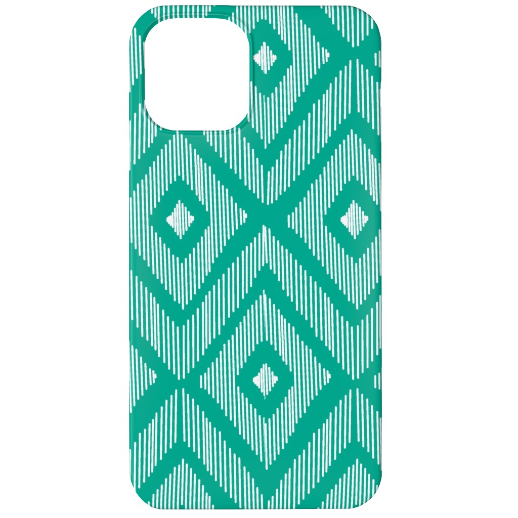 Ikat Phone Case, Silicone Liner Case, Matte, iPhone 11, Green