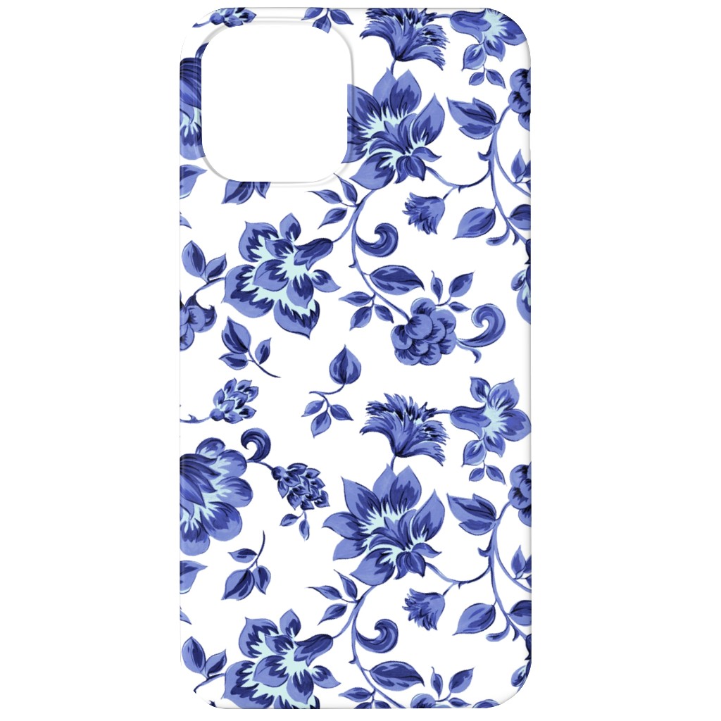 Fleurs De Provence - Blue and White Phone Case, Silicone Liner Case, Matte, iPhone 11, Blue