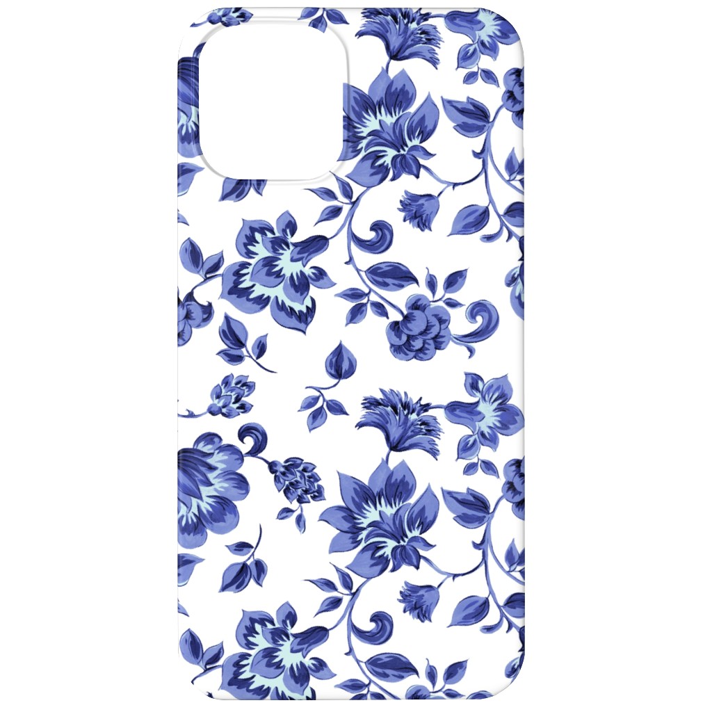 Fleurs De Provence - Blue and White Phone Case, Silicone Liner Case, Matte, iPhone 11, Blue, True Blue