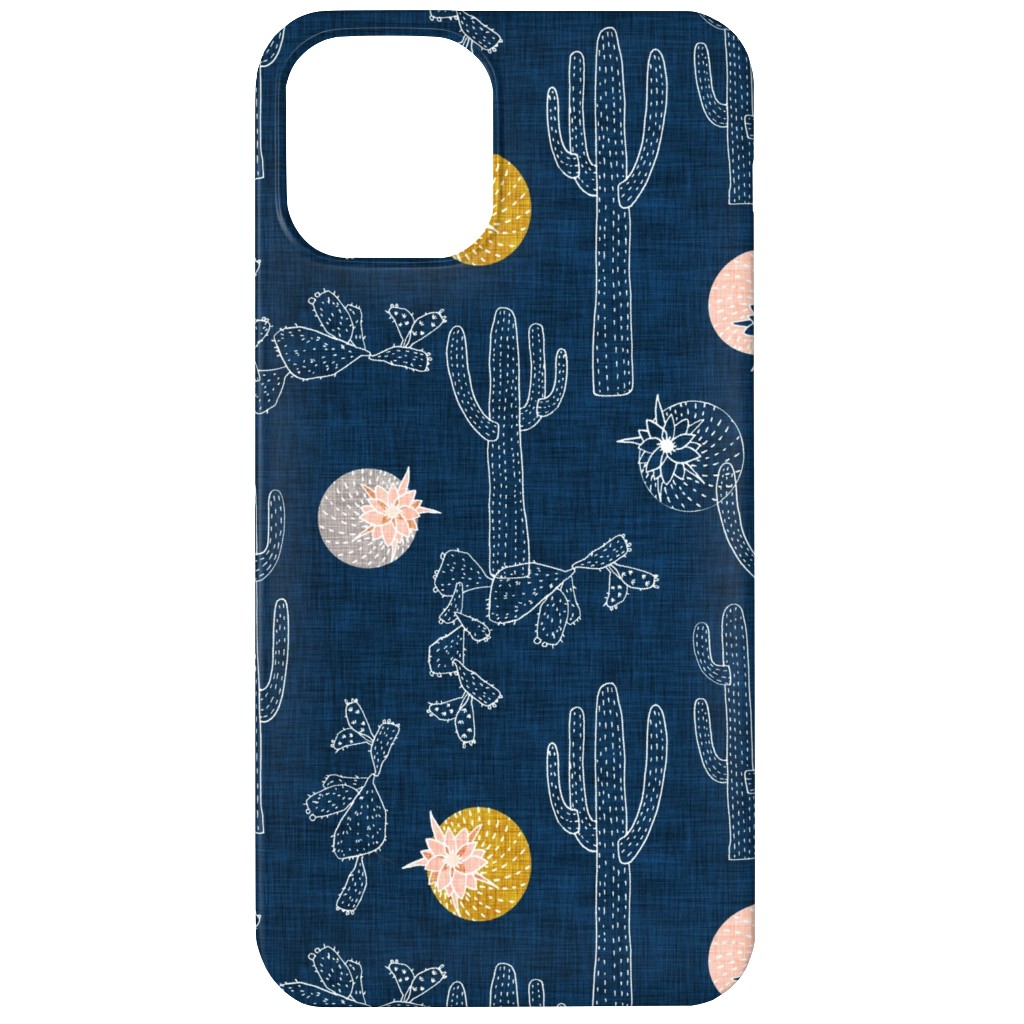 Cactus - Indigo Phone Case, Silicone Liner Case, Matte, iPhone 11, Blue