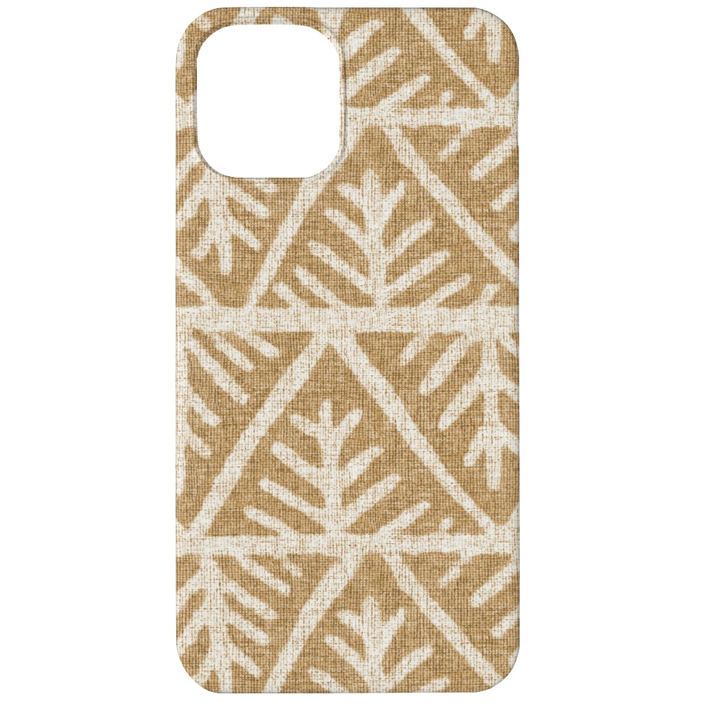 Textured Mudcloth Phone Case, Silicone Liner Case, Matte, iPhone 11, Brown, Cafe