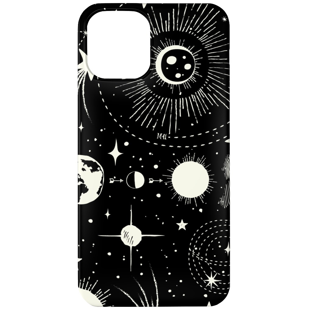 Solar System Phone Case, Silicone Liner Case, Matte, iPhone 11, Black, Shadow Box