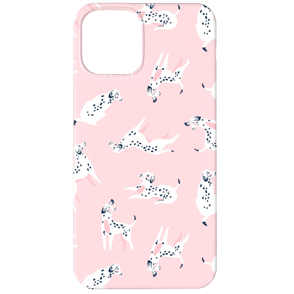 Funny Dalmatian - Pink Phone Case, Silicone Liner Case, Matte, iPhone 11, Pink, Bright Pink