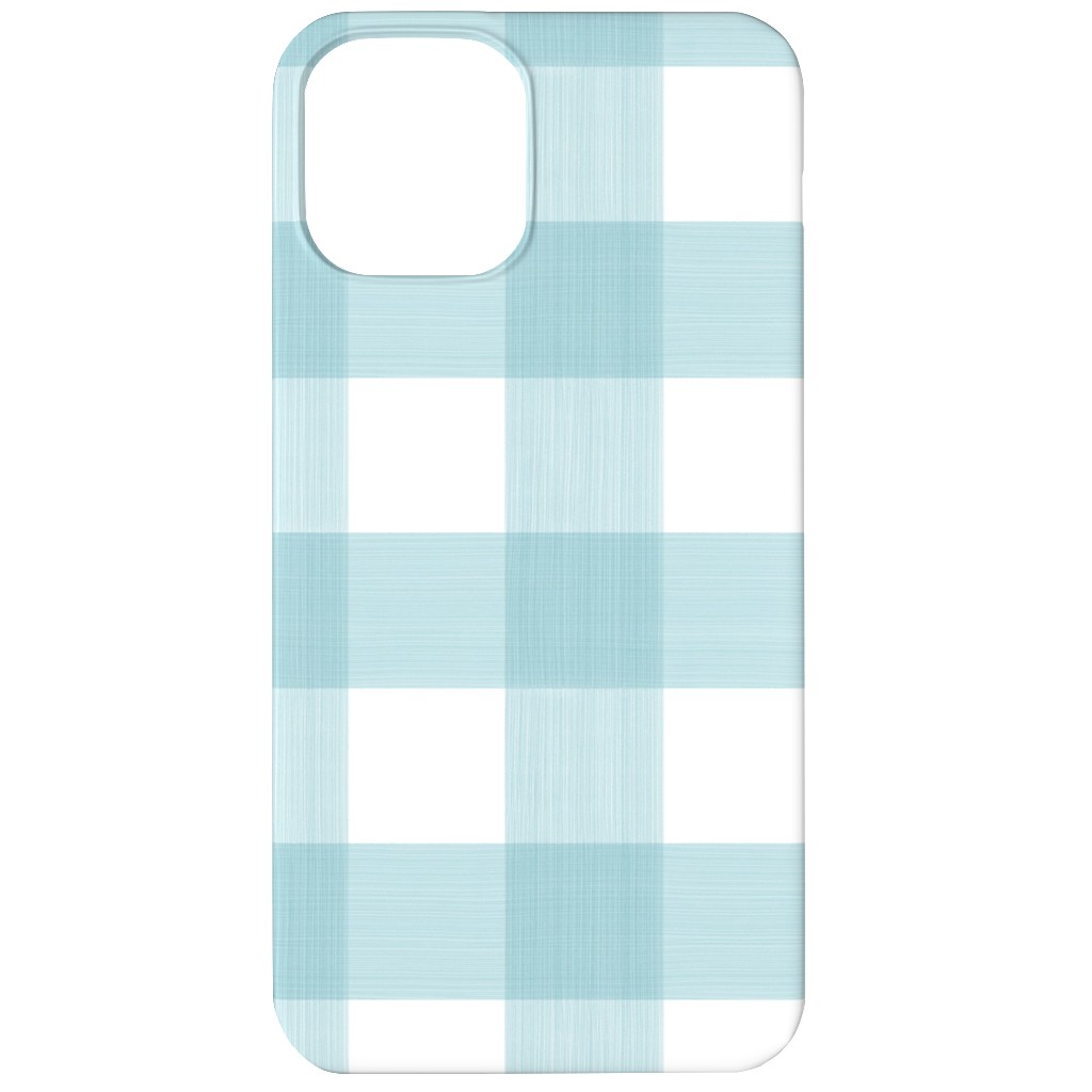 Cross Hatch Plaid Phone Case, Silicone Liner Case, Matte, iPhone 11, Blue, Oasis