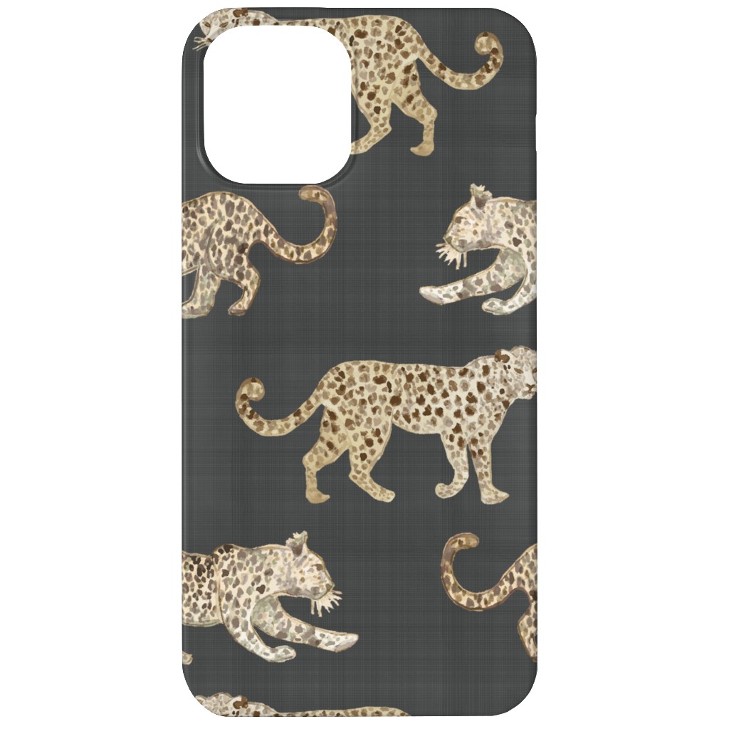 Leopard Parade Phone Case, Silicone Liner Case, Matte, iPhone 11, Gray