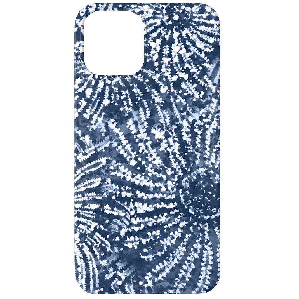 Shibori Floral Bursts - Navy Phone Case, Silicone Liner Case, Matte, iPhone 11, Blue, True Blue