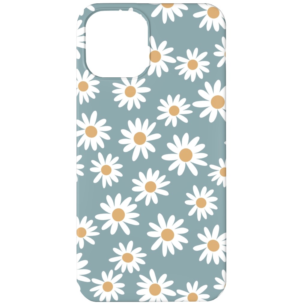 Daisies Phone Case, Silicone Liner Case, Matte, iPhone 11, Blue