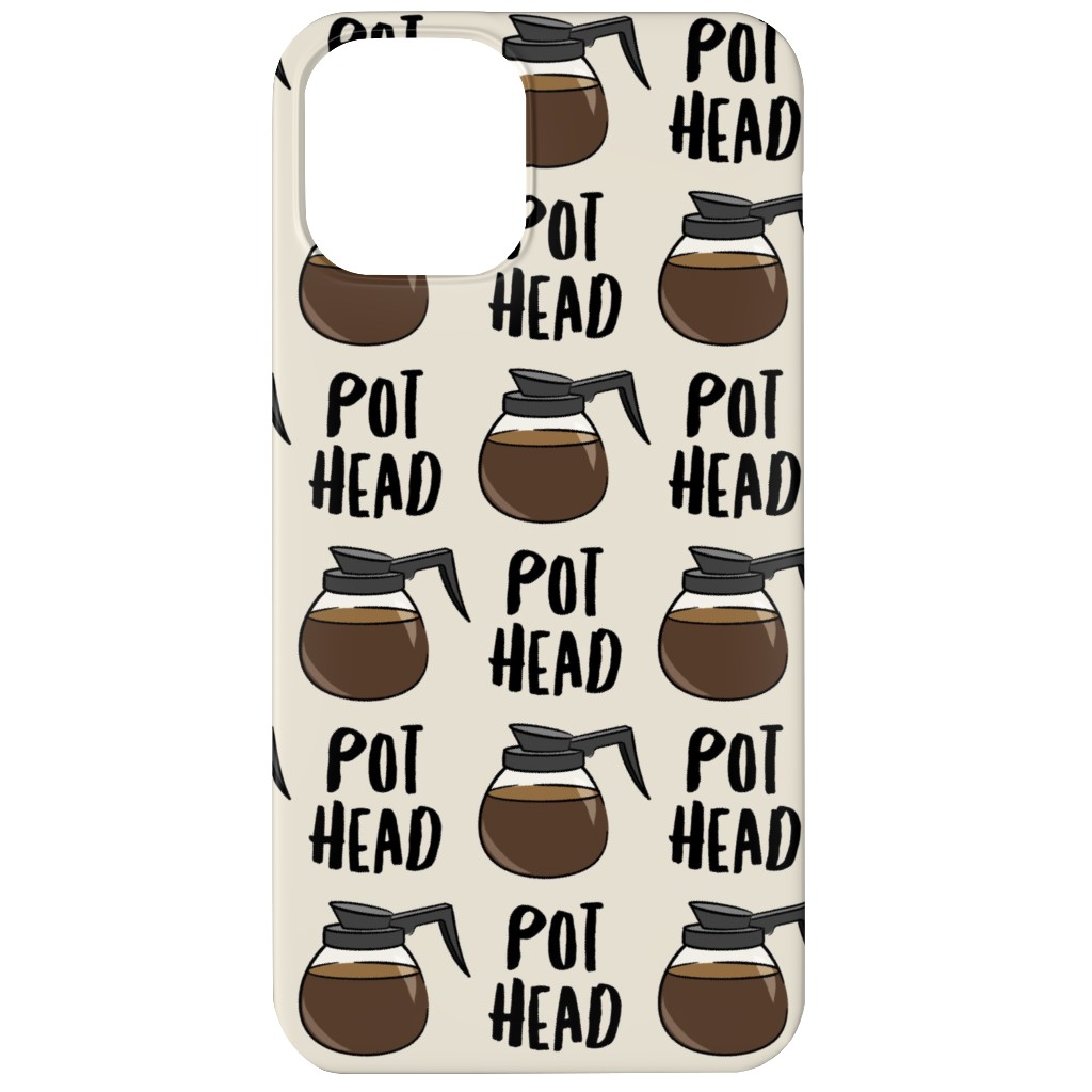 Coffee Pots - Beige Phone Case, Slim Case, Matte, iPhone 11, Brown, Brown