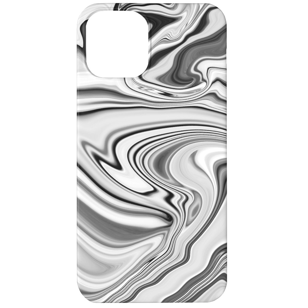 Love Spell Marble - Black and White Phone Case, Slim Case, Matte, iPhone 11, Gray