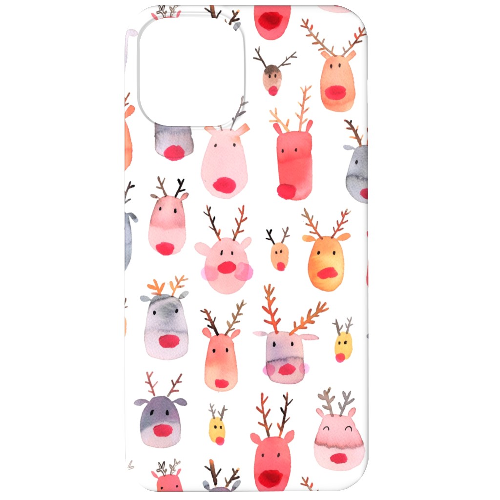 Rudolph Reindeers Phone Case, Slim Case, Matte, iPhone 11, Red, White
