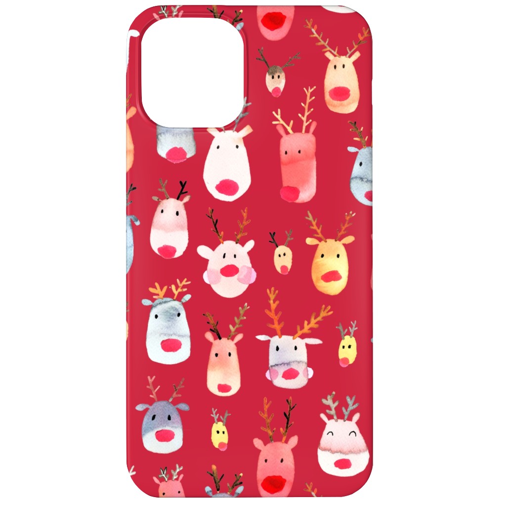 Rudolph Reindeers Phone Case, Slim Case, Matte, iPhone 11, Red