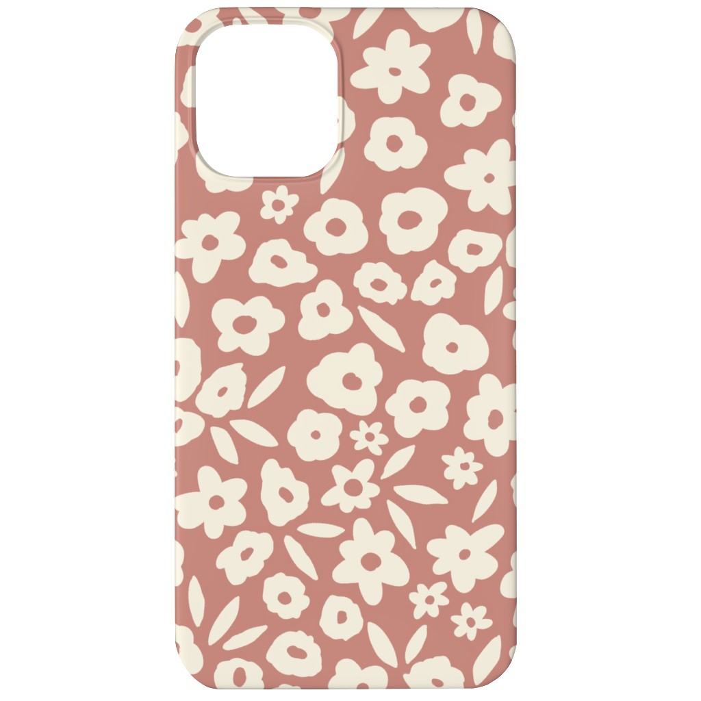 Flower Field on Cameo Rose Phone Case, Slim Case, Matte, iPhone 11, Pink, Bright Pink