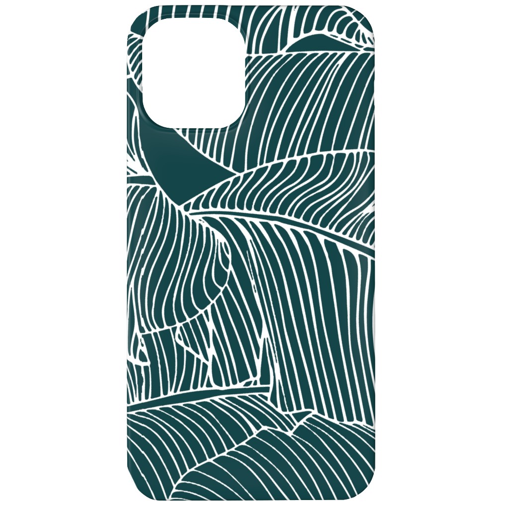 Banana Leaf - Teal Phone Case, Slim Case, Matte, iPhone 11, Green