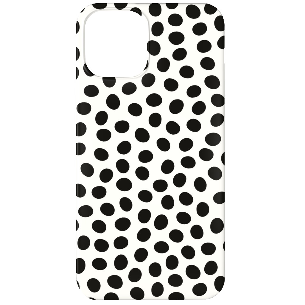 Dots - Black and White Phone Case, Slim Case, Matte, iPhone 11, White