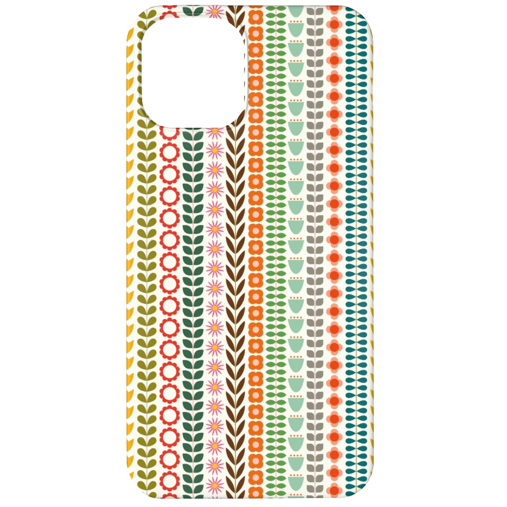 Scandinavian Folk Stripe - Multi Phone Case, Slim Case, Matte, iPhone 11, Multicolor