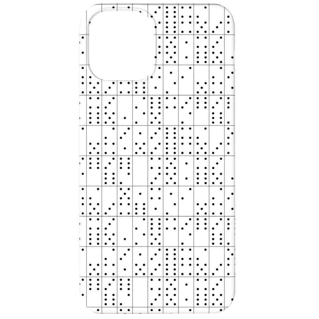 Domino Universe - Black and White Phone Case, Slim Case, Matte, iPhone 11, White