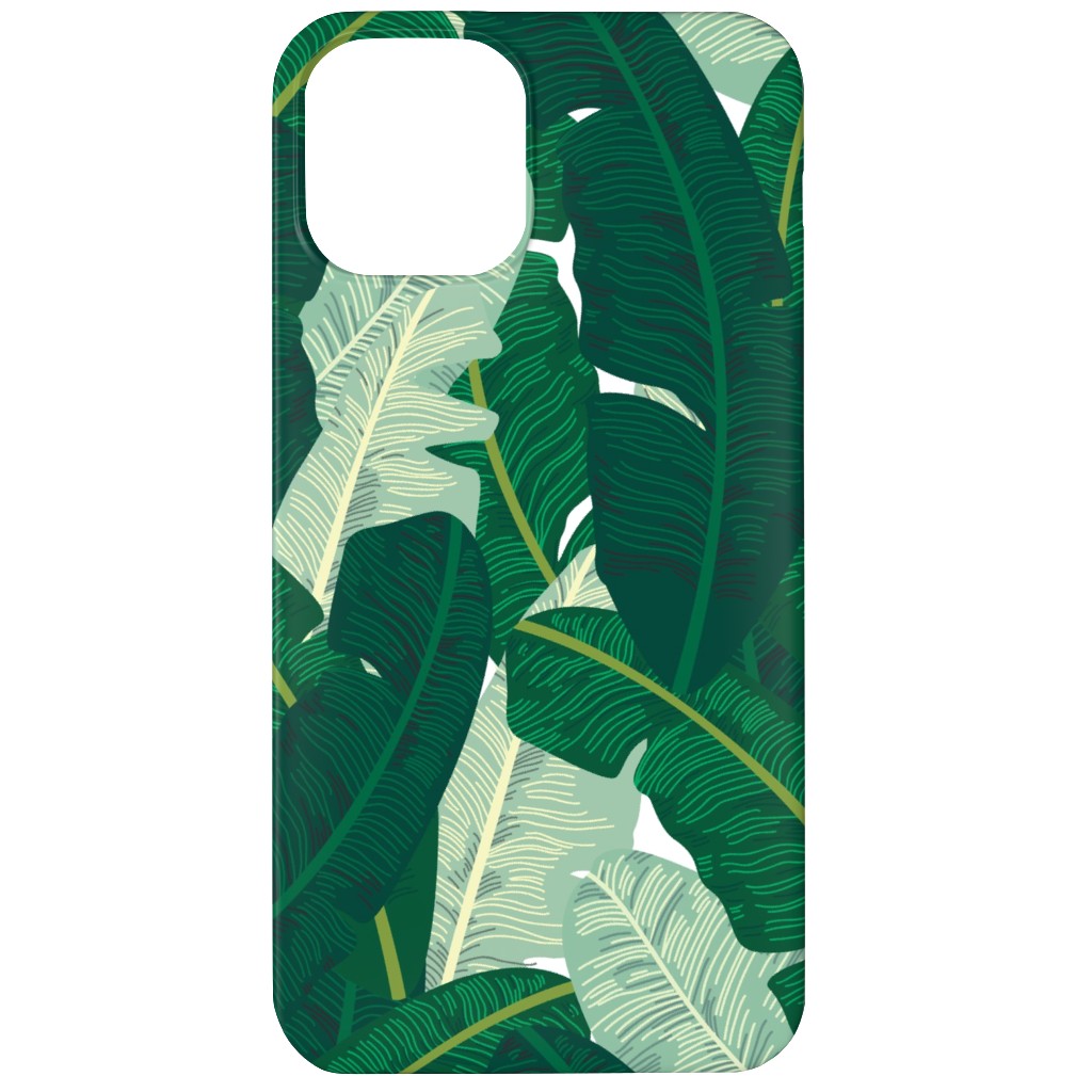 Classic Banana Leaves in Palm Springs Green Phone Case, Slim Case, Matte, iPhone 11, Green, Classic Green