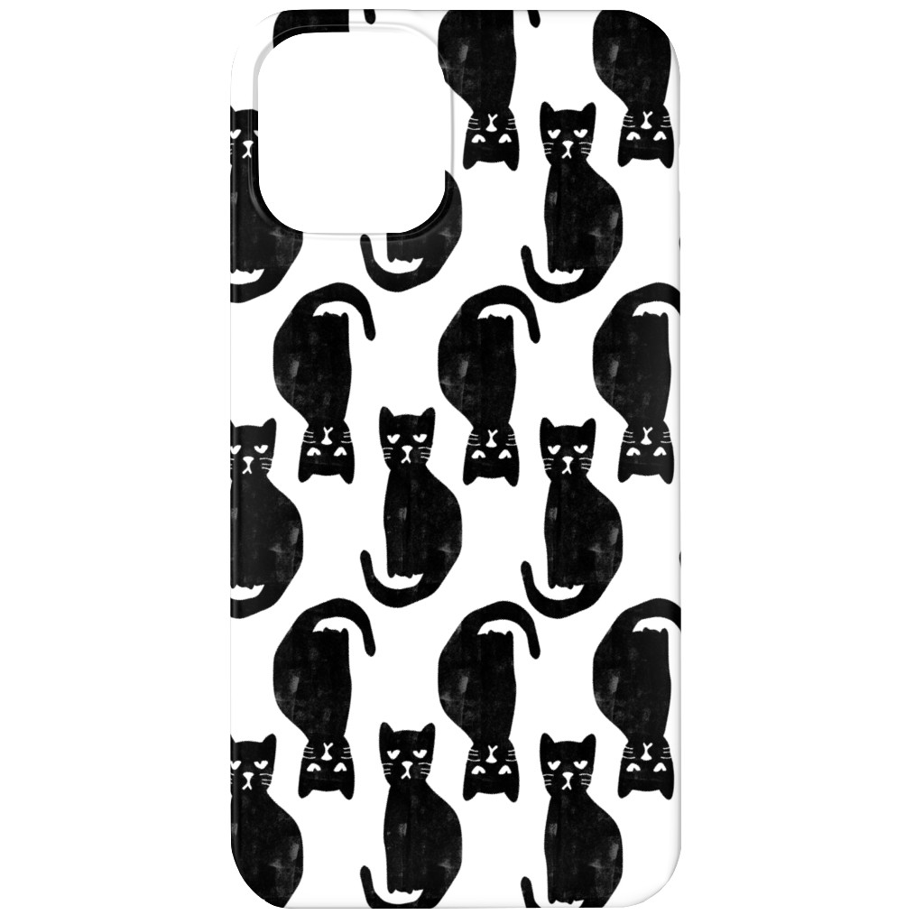 Black Cat Phone Case, Slim Case, Matte, iPhone 11, Black