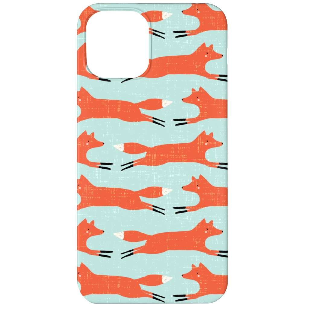 Little Orange Fox - Orange and Green Phone Case, Slim Case, Matte, iPhone 11, Orange, Orange
