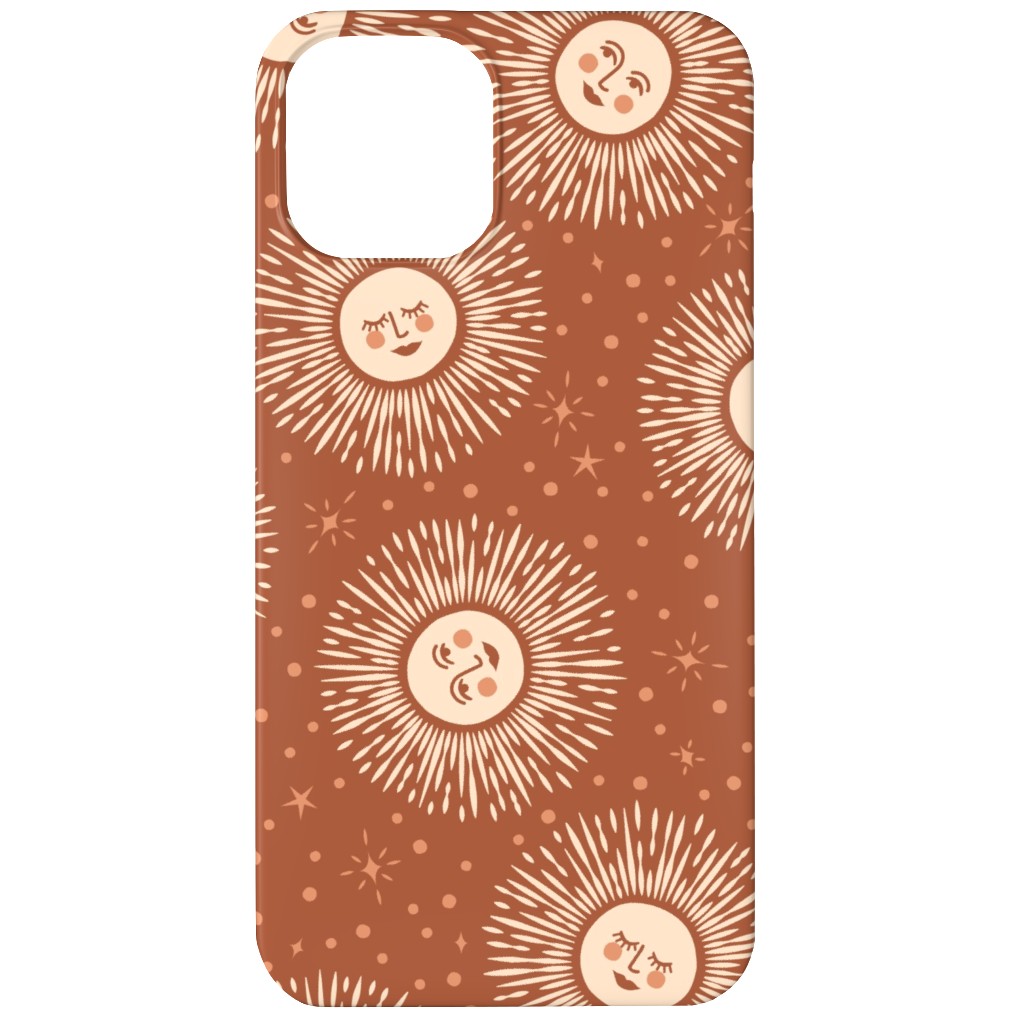 Golden Sun - Multidirectional - Rust Brown Phone Case, Slim Case, Matte, iPhone 11, Orange, Orange