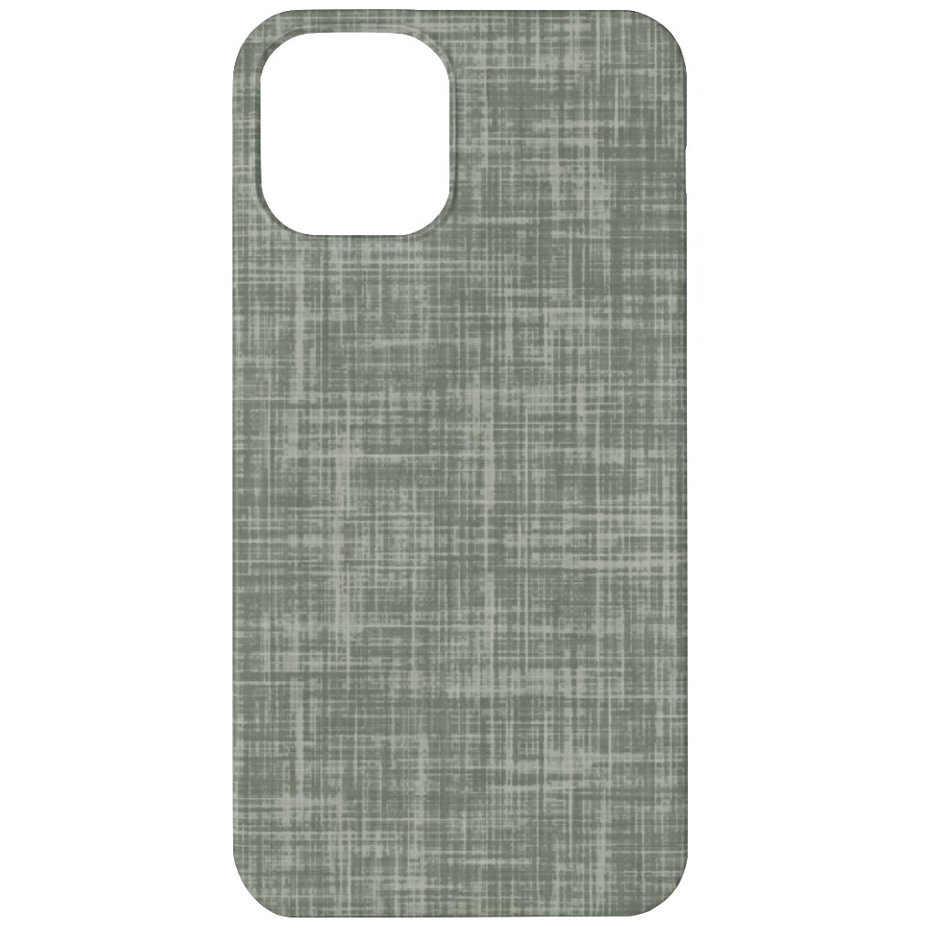 Vintage Linen Phone Case, Slim Case, Matte, iPhone 11, Green, Tidal Wave