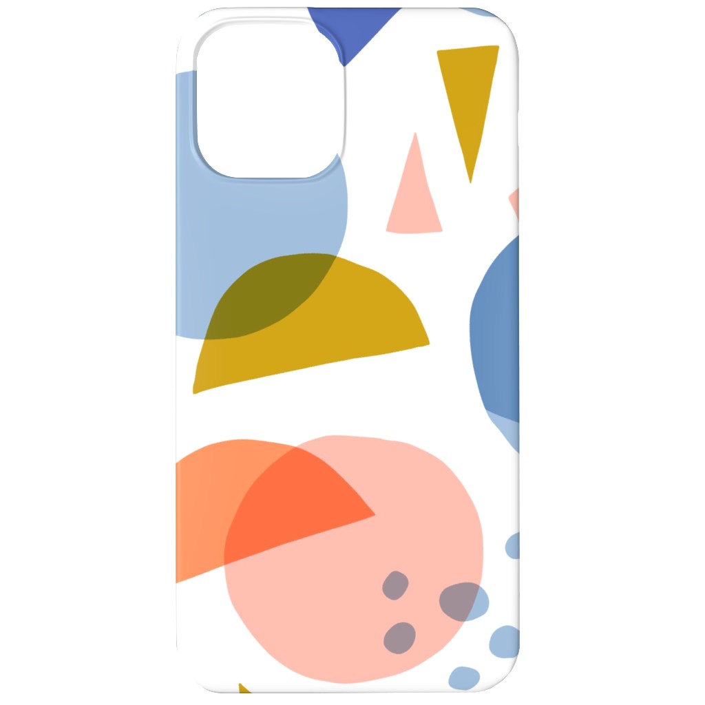Abstract Circles and Triangles - Multi Phone Case, Slim Case, Matte, iPhone 11, Multicolor