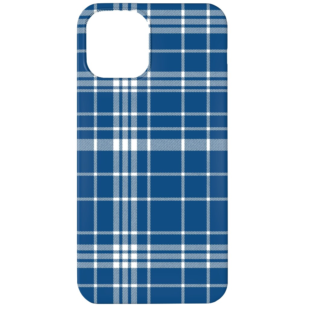 Tartan Check Phone Case, Slim Case, Matte, iPhone 11, Blue, Royal