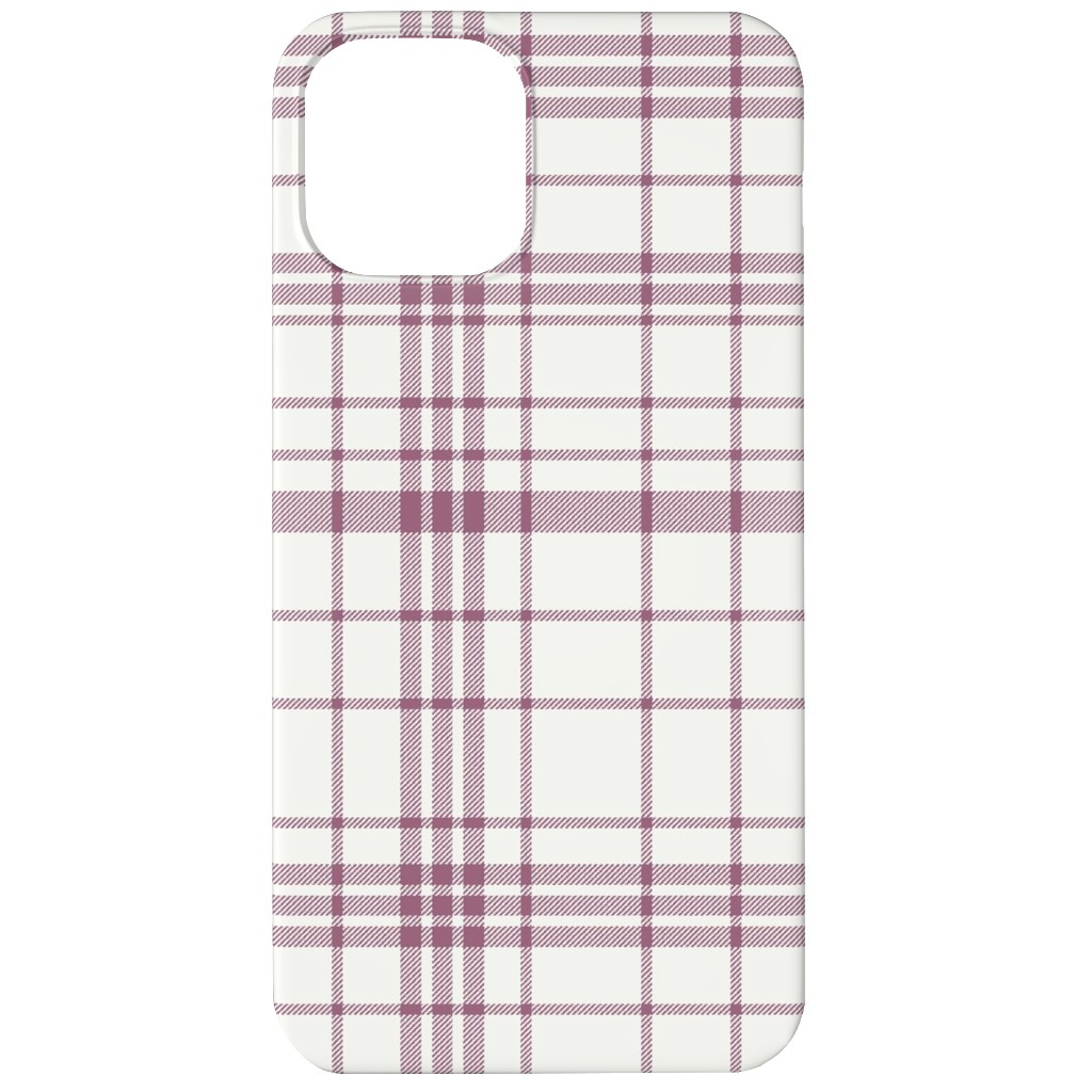 Tartan Check Phone Case, Slim Case, Matte, iPhone 11, Purple, Pomegranate