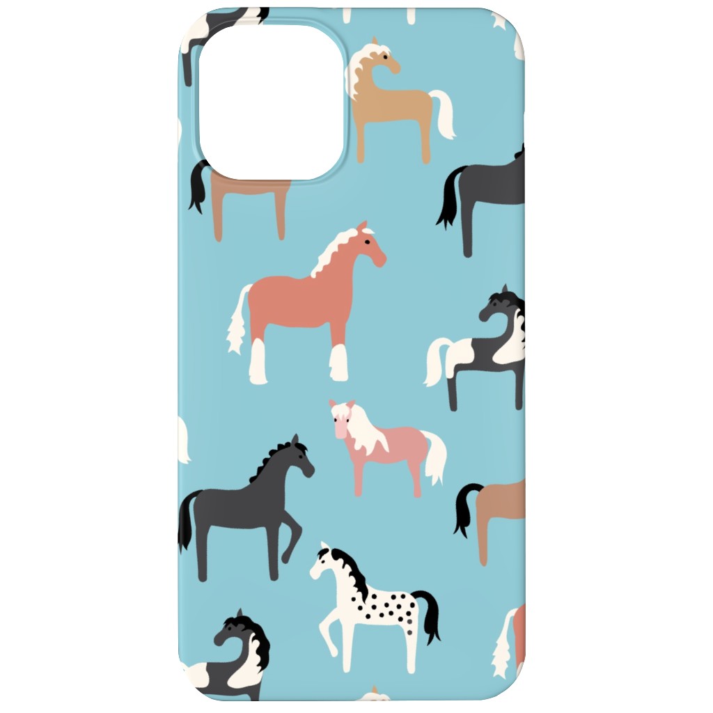 Horse Party Phone Case, Slim Case, Matte, iPhone 11, Blue