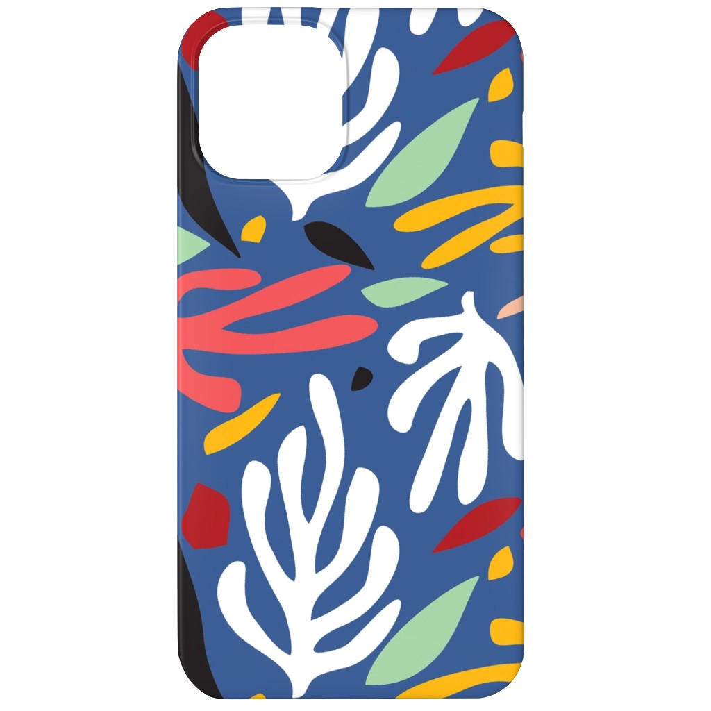 Matisse Style Leaves - Multi Phone Case, Silicone Liner Case, Matte, iPhone 12 Mini, Multicolor