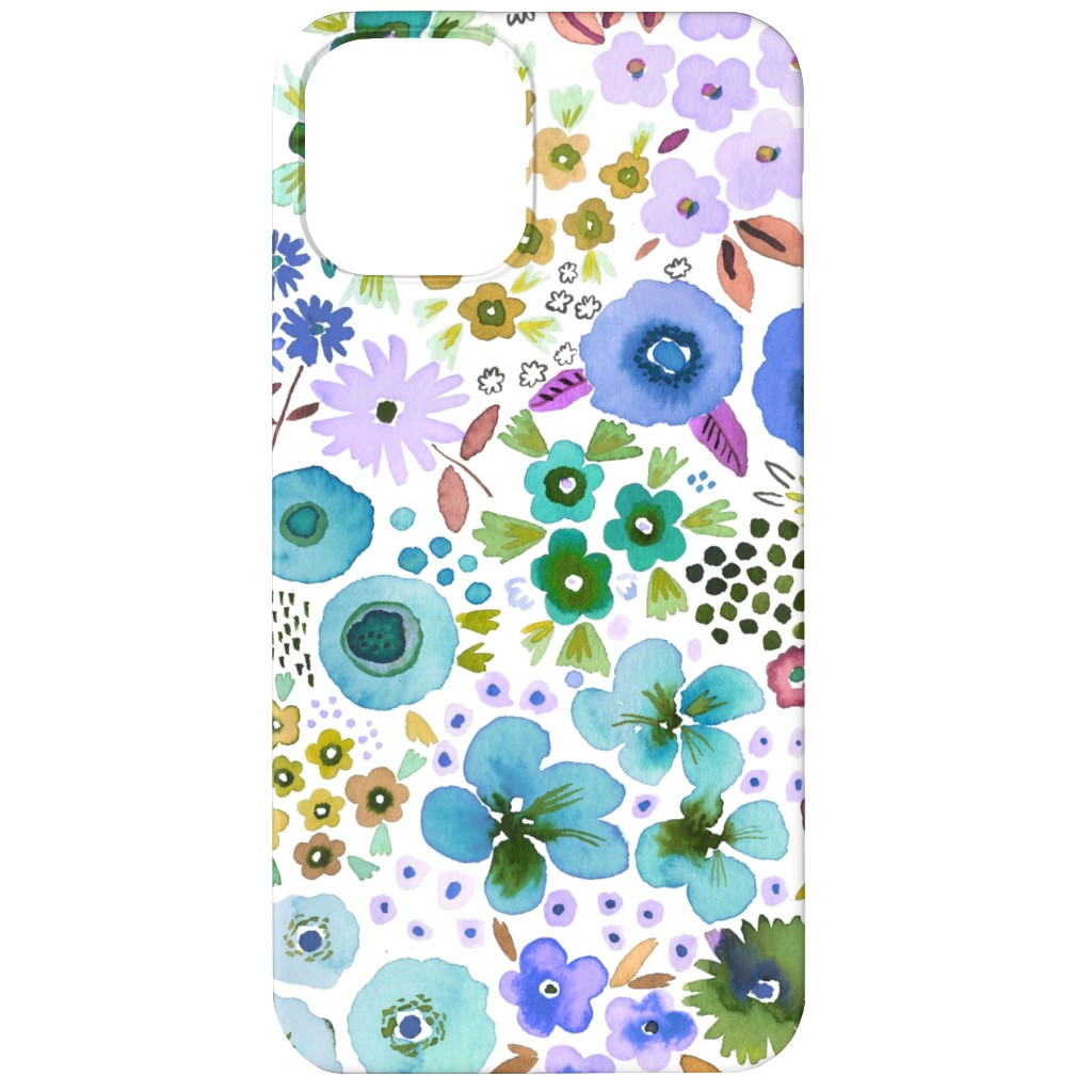 Artful Little Flowers - Multi Phone Case, Silicone Liner Case, Matte, iPhone 12 Mini, Multicolor