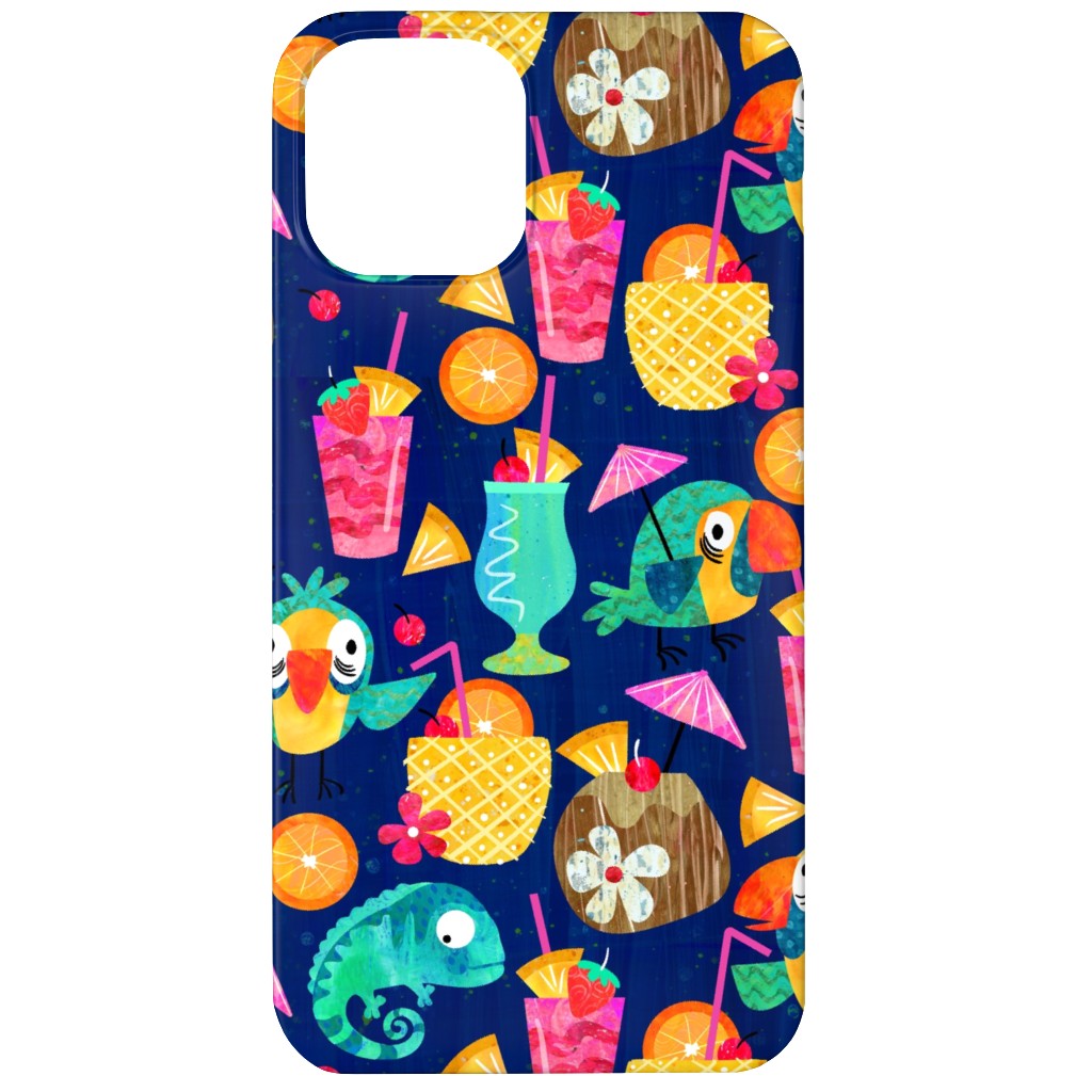 Chillaxin - Multi on Blue Phone Case, Silicone Liner Case, Matte, iPhone 12 Mini, Multicolor