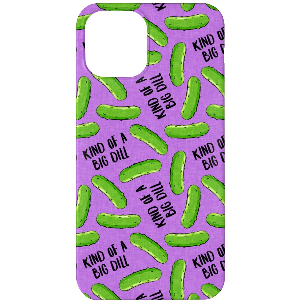 Kind of a Big Dill - Pickles - Purple Phone Case, Silicone Liner Case, Matte, iPhone 12 Mini, Purple