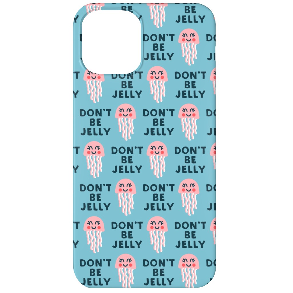 Don't Be Jelly - Summer Blue Phone Case, Silicone Liner Case, Matte, iPhone 12 Mini, Blue