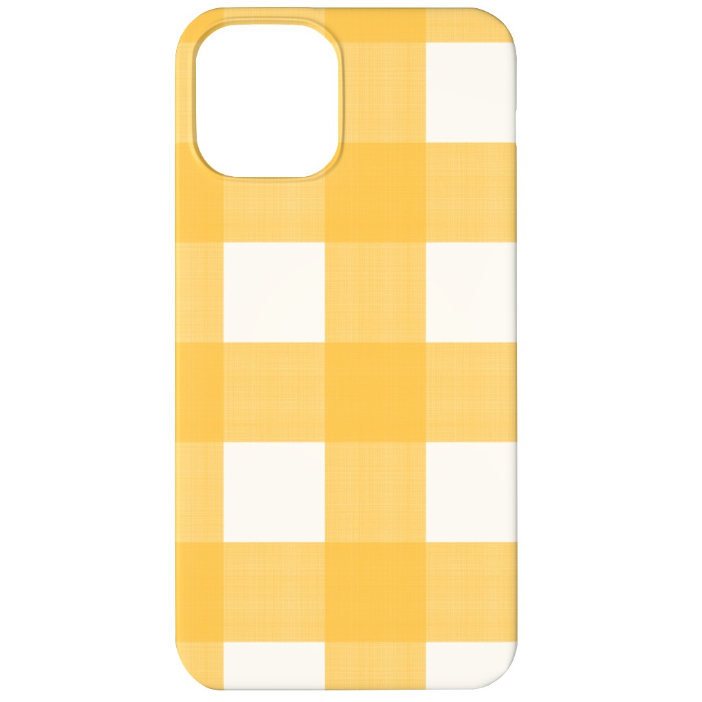 Cross Hatch Plaid Phone Case, Silicone Liner Case, Matte, iPhone 12 Mini, Orange