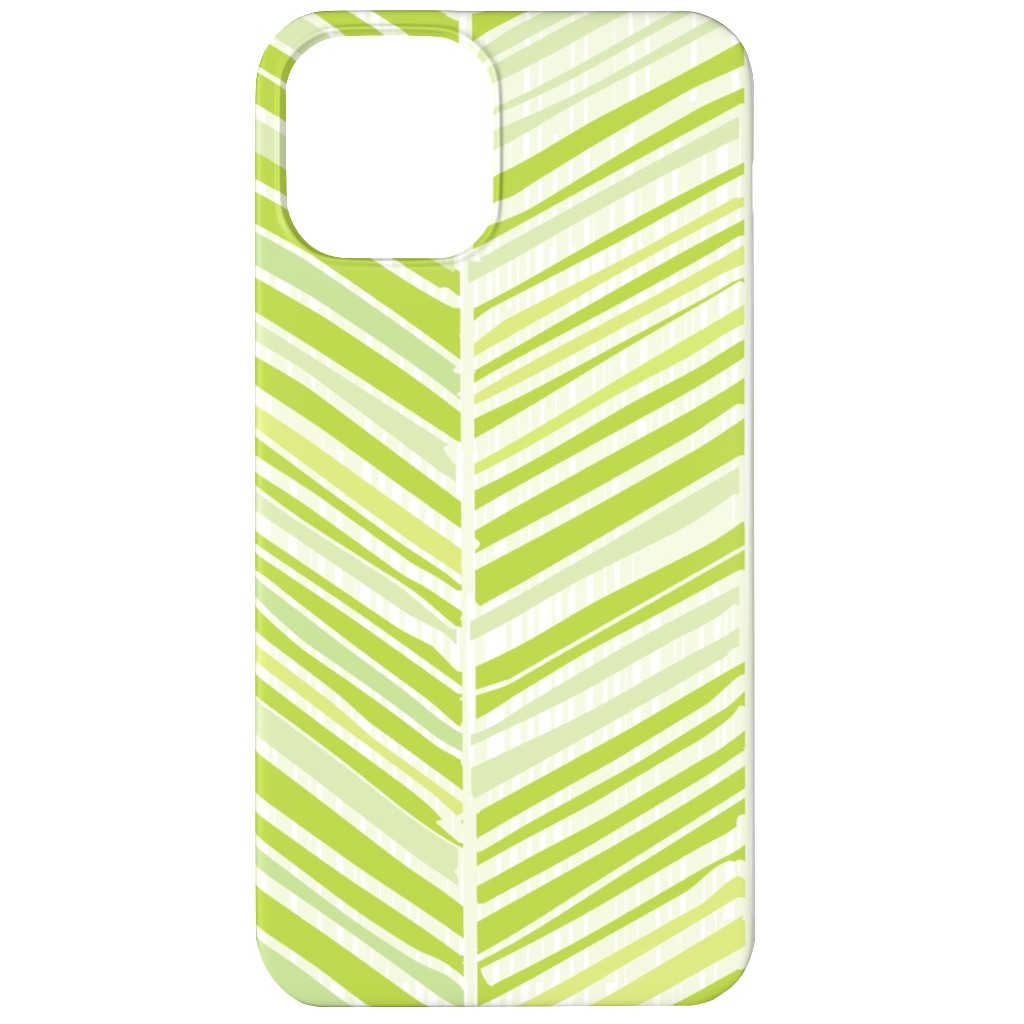 Herringbone Hues of Green Phone Case, Silicone Liner Case, Matte, iPhone 12 Mini, Green