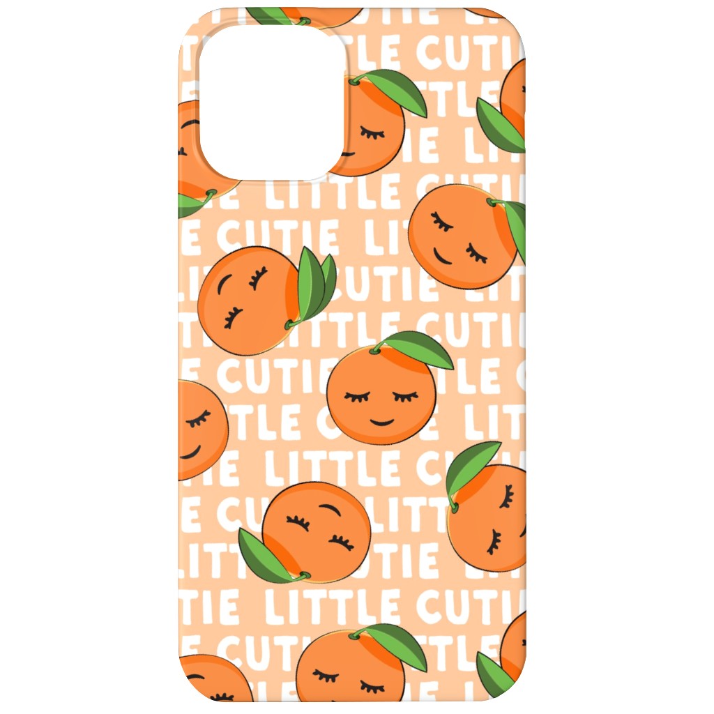Little Cutie - Happy Oranges - Orange Phone Case, Silicone Liner Case, Matte, iPhone 12 Mini, Orange