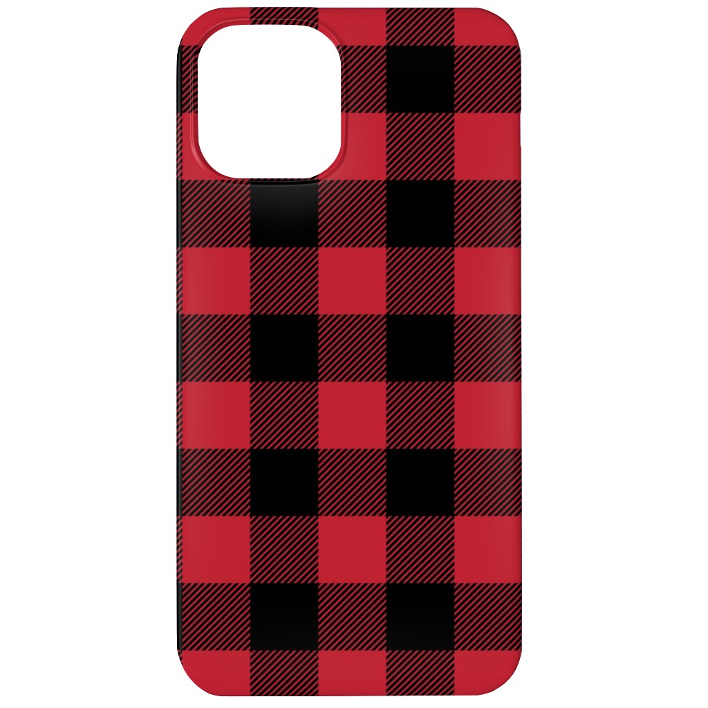 Ducks, Trucks, and Eight Point Bucks - Red and Black Phone Case, Silicone Liner Case, Matte, iPhone 12 Mini, Red, Red