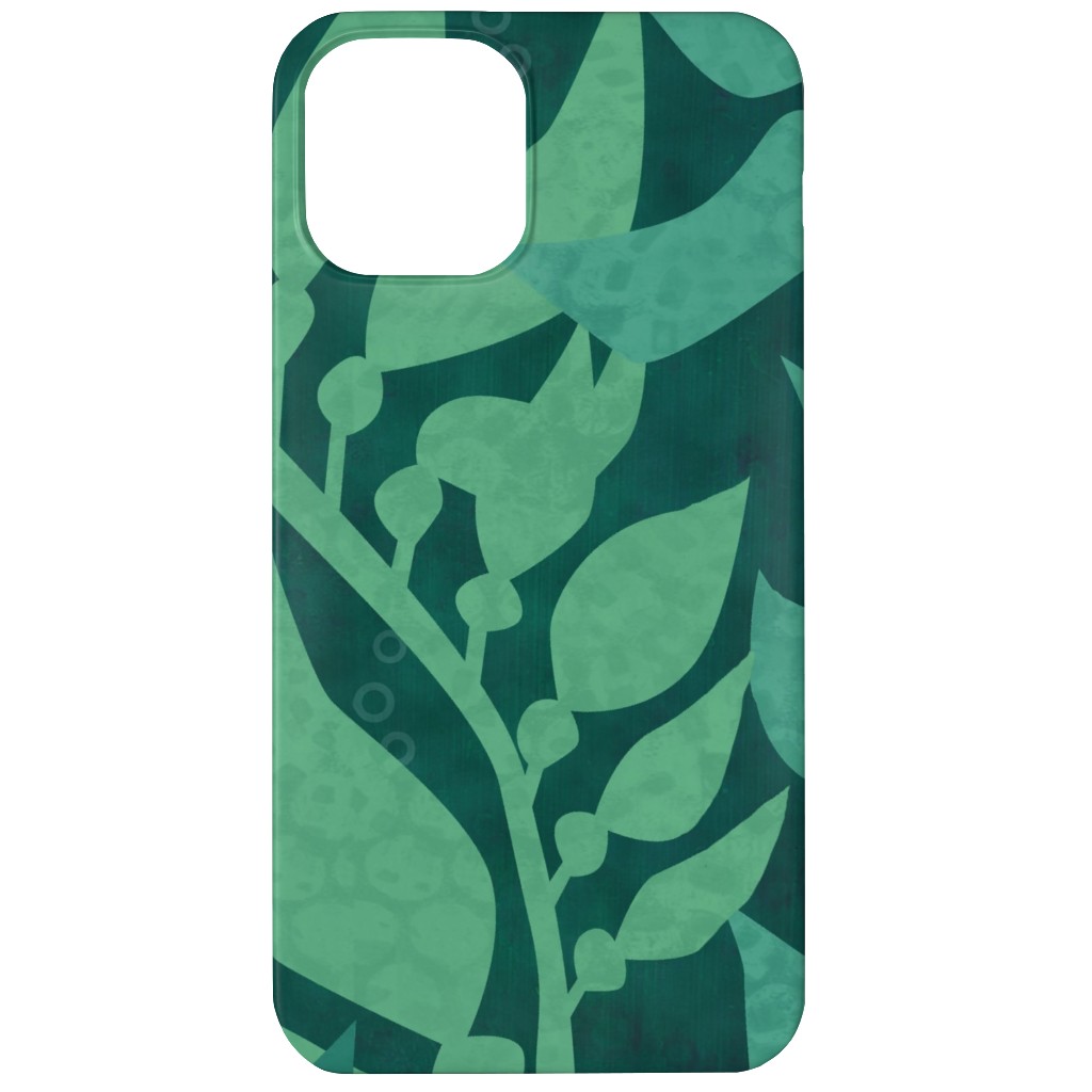Mermaid Wonderland Kelp - Green Phone Case, Silicone Liner Case, Matte, iPhone 12 Mini, Green, Classic Green