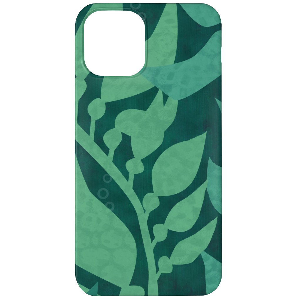 Mermaid Wonderland Kelp - Green Phone Case, Silicone Liner Case, Matte, iPhone 12 Mini, Green